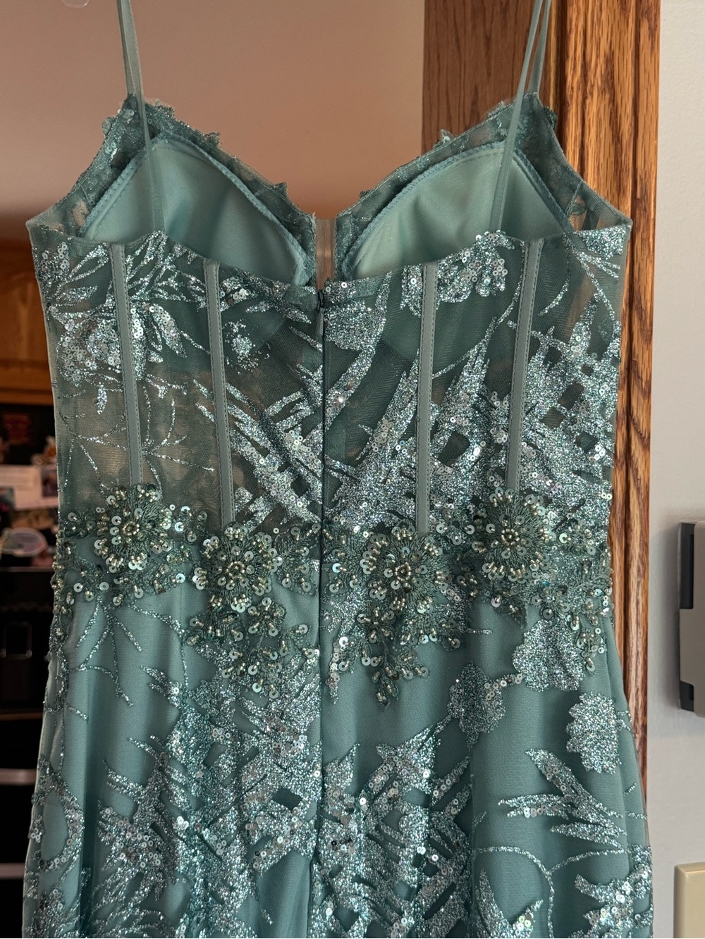 JVN by Jovani prom gown sage - Picture 13 of 14